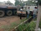 ବ୍ରେକ ଫେଲ୍ ହୋଇ ପଛକୁ ଗଡ଼ିଲା ଟ୍ରଲର: ୩ ଗାଡ଼ିକୁ ଦେଲା ଧକ୍କା