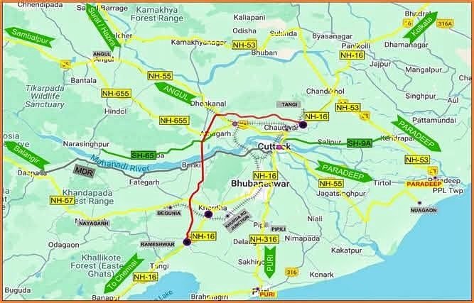 You are currently viewing କେନ୍ଦ୍ର ମଞ୍ଜୁର କଲା ୮୩୦୮ କୋଟି ଟଙ୍କା: ଅନୁଗୁଳରୁ ଆଠଗଡ଼କୁ ସଂଯୋଗ କରିବ ୬୫୫ ନମ୍ବର ଜାତୀୟ ରାଜପଥ