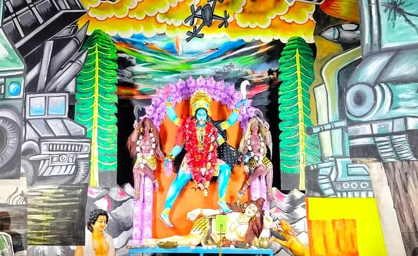 You are currently viewing ବାଲିପଟ୍ଟା ଓ ଚାଙ୍ଗୁଡ଼ିଆରେ ପୂଜା ପାଉଛନ୍ତି ମା’ଶ୍ୟାମାକାଳୀ, ଦିବ୍ୟ ରୂପରେ ଦର୍ଶନ ଦେଉଛନ୍ତି ମା’