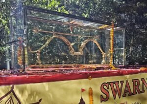 Read more about the article ଅନୁଗୁଳରେ ସ୍ବର୍ଣ୍ଣ କୋଦଣ୍ଡ ଧନୁଷ ଯାତ୍ରା: ହଜାର ହଜାର ଶ୍ରଦ୍ଧାଳୁଙ୍କ ସ୍ୱାଗତ