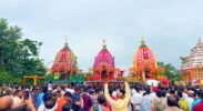 ଘଣ୍ଟନାଦରେ ଦୁଲୁକିଲା ବଡ଼ଦାଣ୍ଡ ଶୈଳଶ୍ରୀକ୍ଷେତ୍ର ରଥଯାତ୍ରାବର୍ଷା ଯୋଗୁଁ ପହଣ୍ଡିରେ ବିଳମ୍ବ
